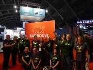 Équipe de volontaires de Natagora — Enquête et actions sensibilisation des acteurs de la construction à Batibouw 2025 — © Natagora
