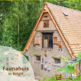 Façade avant de la Faunahuis à Brakel— © Faunahuis, FAUNUS Nature Creation Façade avant de la Faunahuis à Brakel— © Faunahuis, FAUNUS Nature Creation