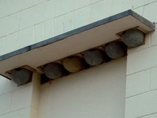 Faux débord et nids artificiels pour l'Hirondelle de fenêtre © Charle Carels