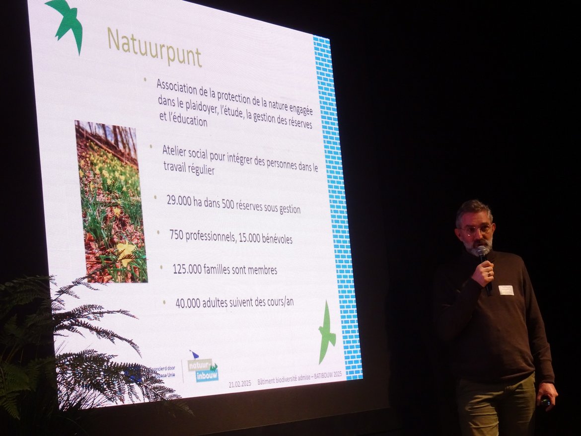 Événement d'inauguration du site internet bati.natagora.be — Projet Natuurinclusief inbouw — Filip Hebbrecht — Natuurpunt © Bénédicte Charlier