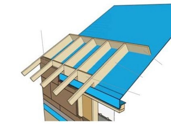 Toiture en pente — contre-chevron pour toiture sarking — © materiaux-naturels.fr